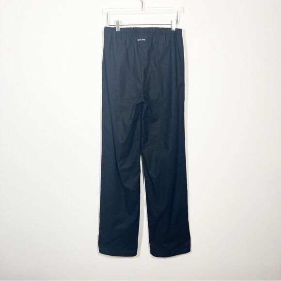 Apres June Women's Size Medium Tall NWT Black Linen Cotton Straight Leg Pants - Picture 5 of 11